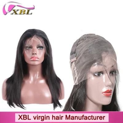 100% Virgin Human Hair Elegant Straight Full Lace Wig