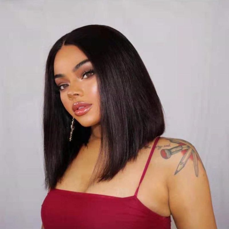 Kbeth Natural Hair Wigs 2021 Fashion Short Black Woman Favourite Sexy Straight 11A Good Quality Customzied Bob China Wig Ready to Ship