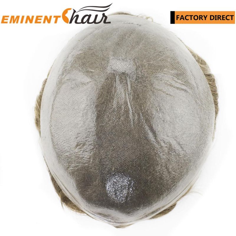 Factory Direct Human Hair Narural Hairline Men′ S Skin V-Looped Toupee