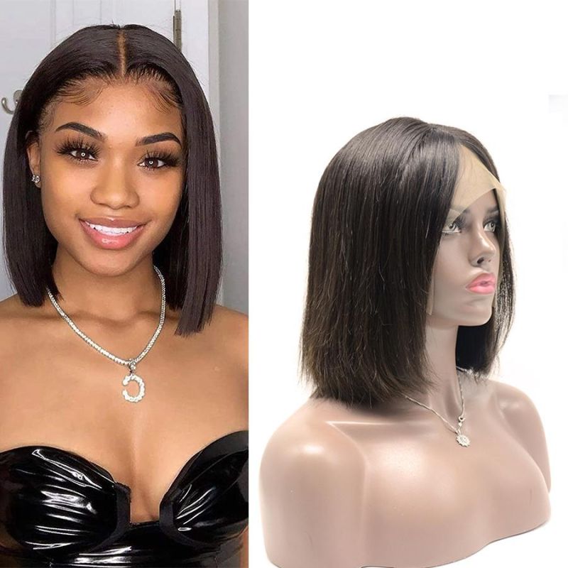 Angelbella Wholesale Virgin Human Hair Wigs for Black Women Mink Brazilian Straight Bob Wig Frontal Lace Wig