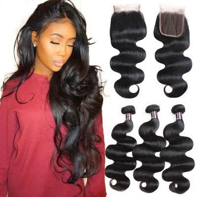 Kbeth Wholesale Remy Hair Vendor Body Wave Brazilian Human Hair Toupee Bundles with Lace Frontal Closure for Black Women Factory Price