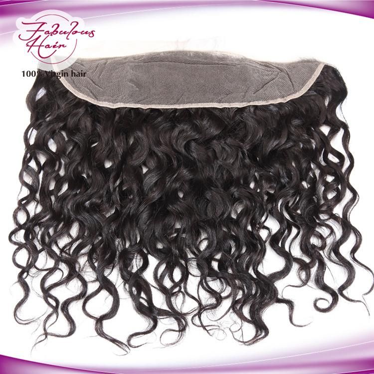 Virgin Unprocessed Chinese Remy Hair Water Wave Transparent Lace Frontal
