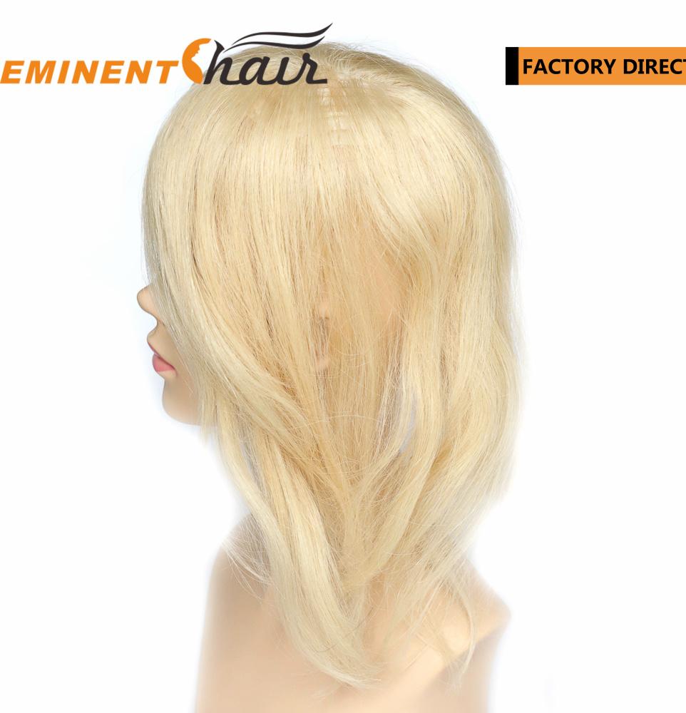 Women Integration Hair Replacement System Blond 613