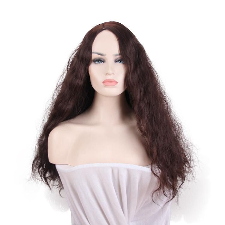 Synthetic Side Partial High Temperature Fiber Corn Perm Long Curly Hair Wig