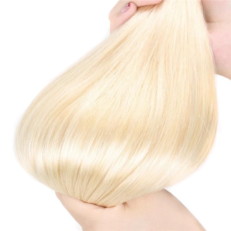 8A Cuticle 60# Tape in Extensions Platinum Blonde Remy Human Hair on Tape Weft 20PCS PU Skin Weft 18 Inches Promotion