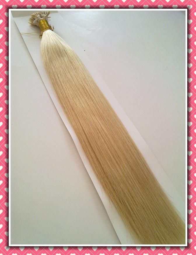 High Quality 100% Human Hair Pre-Bonded Hair Extension I-Tip 20" Blonde Color 0.8g/Strand