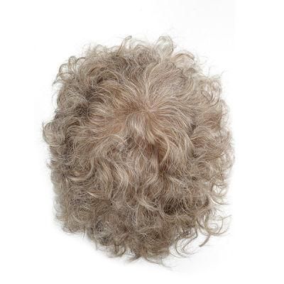 Men&prime;s Blonde Cap Luxury Hair System Toupee Wigs