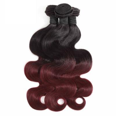 100% Human Hair Colored 1b/99j Body Wave Bundles
