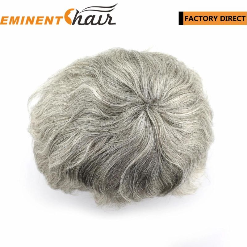 Custom Indian Hair Lace Base Human Hair Replacement Men′s Toupee