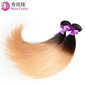 Best Quality Wholesale Hair Vendors Ombre Two Tone 1b/27 Blonde 100% Virgin Straight Indian Hair Weave