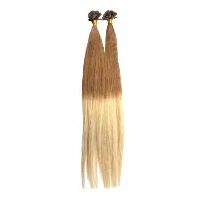 Capsule Nail Tips Hair Extensions Human Hair Machine Remy Human Hair Pre-Bonded Fusion Hair 0.8g/S