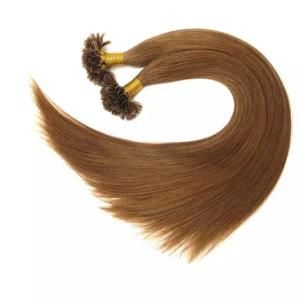 Italian Keratin Brazilian Natural Nail U Tip Virgin Blonde Wholesale Straight Thick Factory Best-Quality Extension Human Hair
