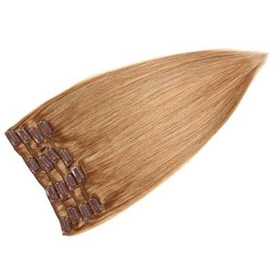 100% Human Hair Extension Clip in Hair Extensions 7PCS for Full Head (AV-CH100-20-12)