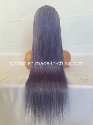 Light Blue Wig Long Straight for Women Blue Wig 150% Density Brazilian Virgin Human Hair Wigs Pre Plucked with Baby Hair