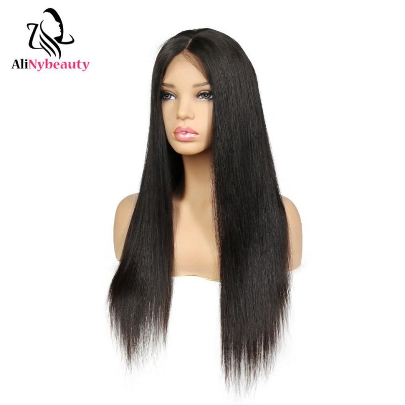 Alinybeauty 100% Human Hair Natural Straight 13*6 Lace Frontal Wig