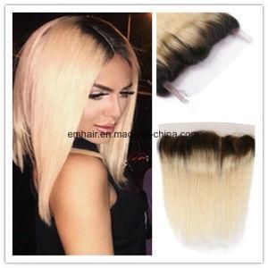 High Quality Wholesale Price Brazilian Hair 1b/613 Lace Frontal 13X4 Straight Brazilian Blond Ombre Hair Lace Closure