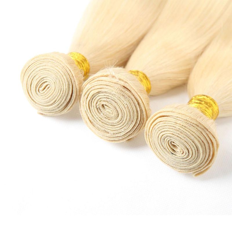 613 Blonde Hair Weaves Brazilian Hair Bundles 100% Honey Straight Hair Extensions