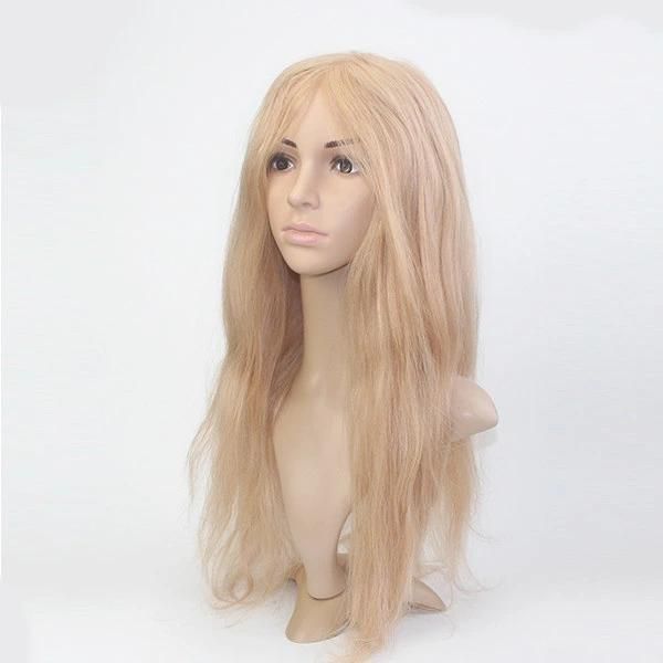 Lw1066 Fine Mono with PU Coating All Around Durable Human Hair Medical Wig