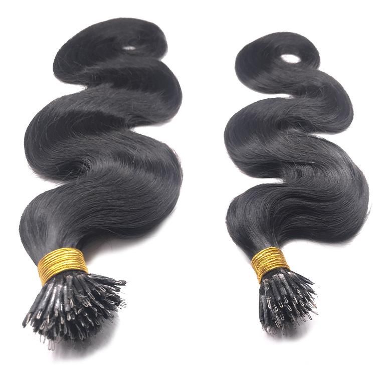8"-30" Double Drawn Nano Ring Brazilian Hair Body Wave Hair Extension