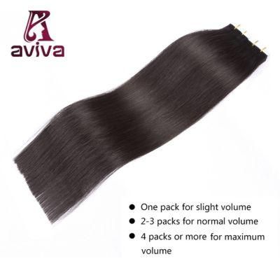 Avivawigs Tape in Hair Extensions 100% Remy Human Hair 12inch Double Side Tape Seamless Skin Weft Natural Hair Extensions