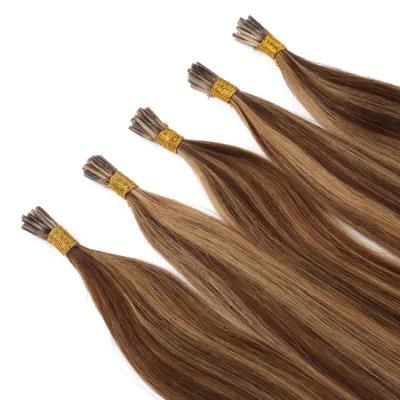 16&quot;-24&quot; 100% Machine Made Remy Human Hair Extensions Capsule Keratin Stick I Tip Hair Fusion 40g 50g 100s/Pack Hair