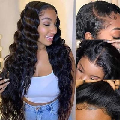 Kbeth Wholesale Deep Wave 100% Brazilian Human Hair Lace Wig 4*4 Transparent Frontal Closure Lace Front Wig