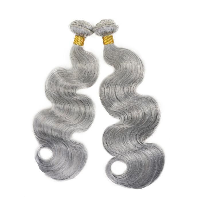 Wholesale Cheap Brazilian Hair Weave Remy Hair Bundles Extensions #Grey