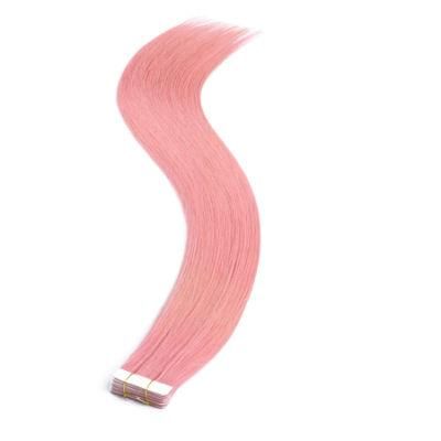 16&prime;&prime; 20&prime;&prime; 24&prime;&prime; Remy Hand Tied Tape PU Skin Weft Hair Straight Double Drawn Invisible Seamless Adhesive Hair