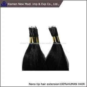 Nano Rings Virgin Human Hair Black Hair Extensions