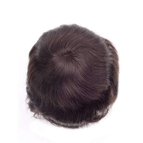 Durable Poly Coated Skin Base Remy Hair Toupee