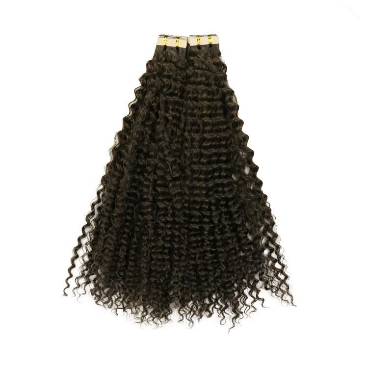 100% Human Hair Raw Cuticle Aligned Tape in Hair Extensions