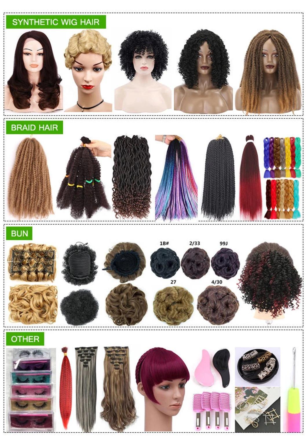 Wholesale Fashion Short Thick Synthetic Natural Curly Drawstring Ponytail Extensions Claw Clip Fake Hair Piece Tail Wavy