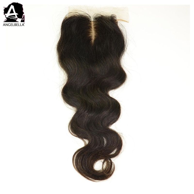 Angelbella New Styles Remy Hair Closures 4X4 Body Wave Silk Base Clousre