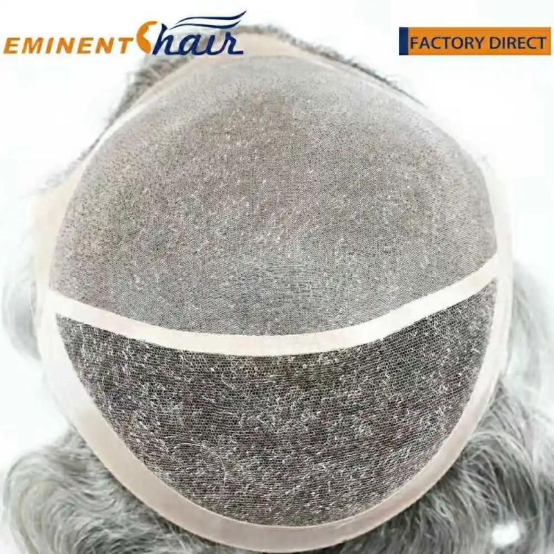 Custom Made Human Hair Replacement Men′s Wig