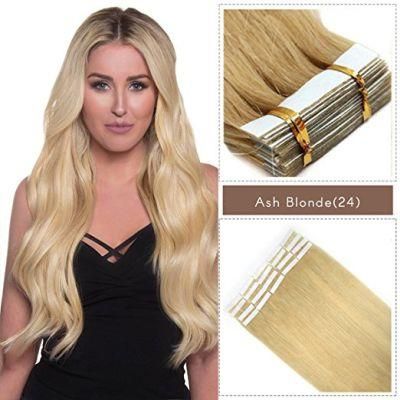 Tape in Human Hair Extensions 20PCS for Women Beautry Tape in Hair Extension (AV-TP16-24)