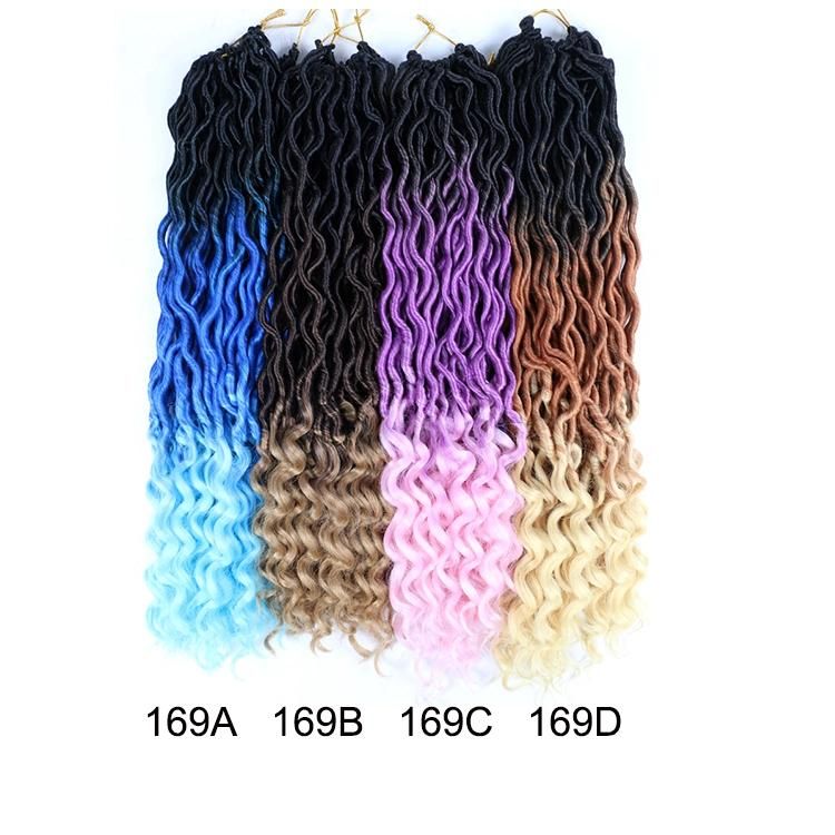 Factory Price Synthetic Braiding Hair Crochet Braid Hair Goddess Faux Locs Crochet Hair