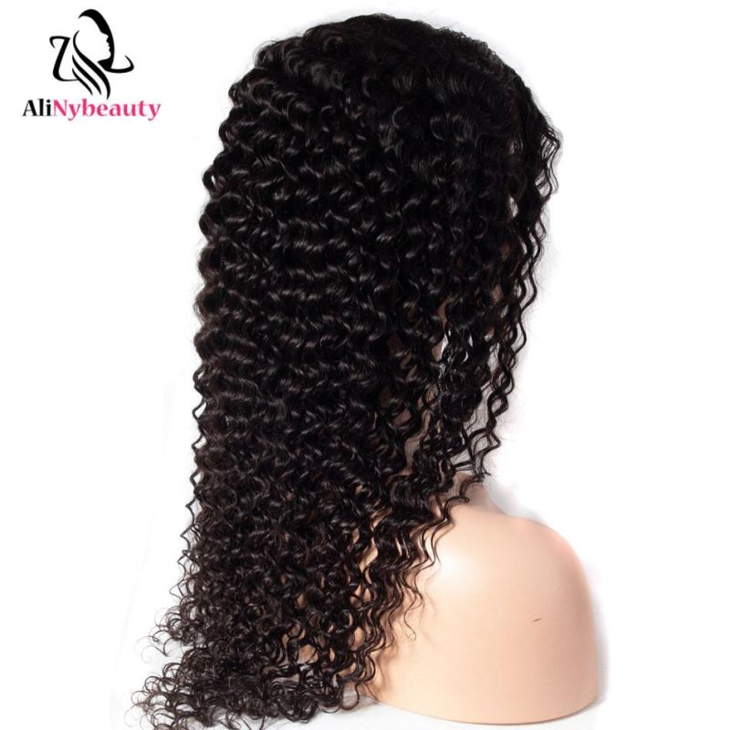 100% Brazilian Virgin Human Hair Deep Wave Lace Front Wig