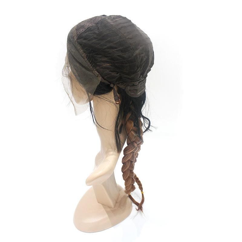 Factory Supply Lace Frontal Closure One Tone Synthetic Wig Hair Brads Wigs
