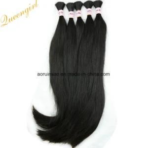 Wholesale Natural Straight Virgin Black Micro Braiding Peruvian Hair Bulk Extension