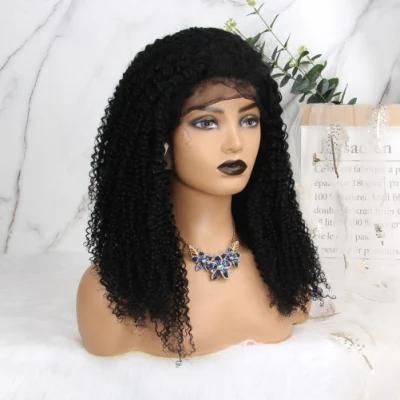 Short Deep Wave 4X4 Piano Color 14&quot; Afro Kinky Curly Human Hair Lace Wigs