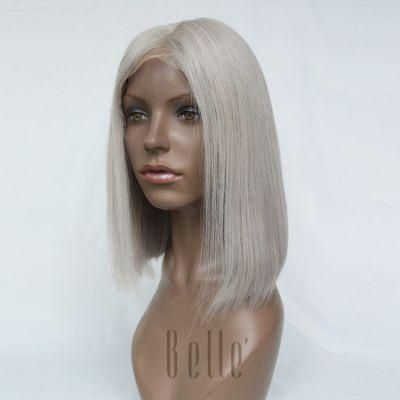 Natural Middle Parting 100% Human Hair Handtied Lace Front Wig