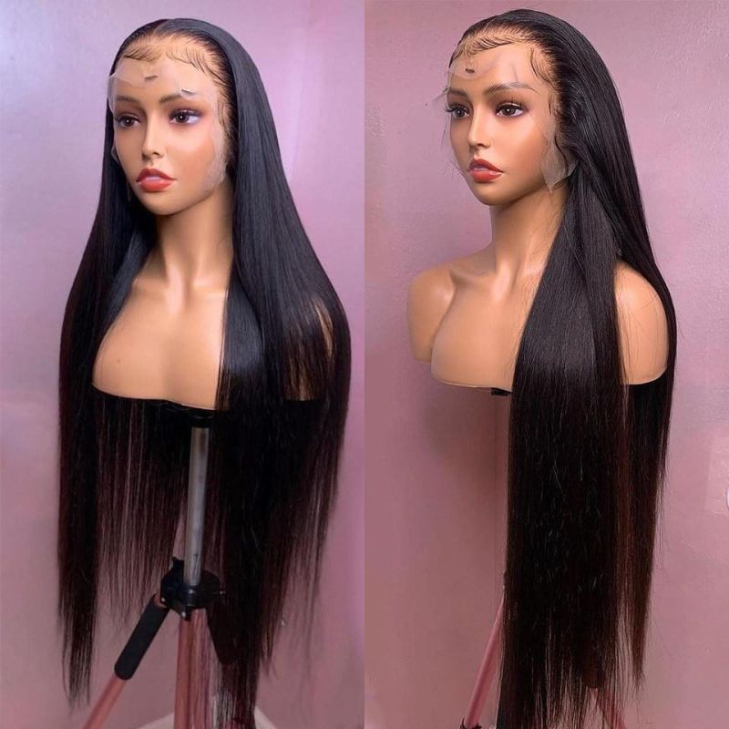 Transparent Pre Plucked HD Lace Front Wigs 13X6, HD Full Lace Human Hair Wigs, Large Cap 100% Virgin Human Hair HD Lace Wigs