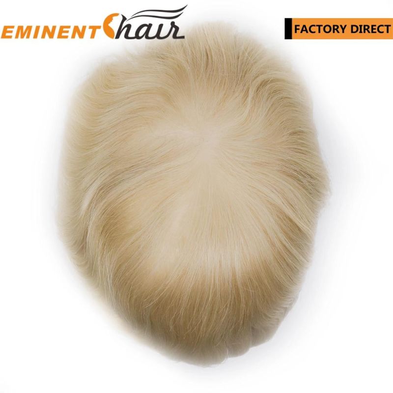 V -Loop Thin Skin European Hair Wig for Men