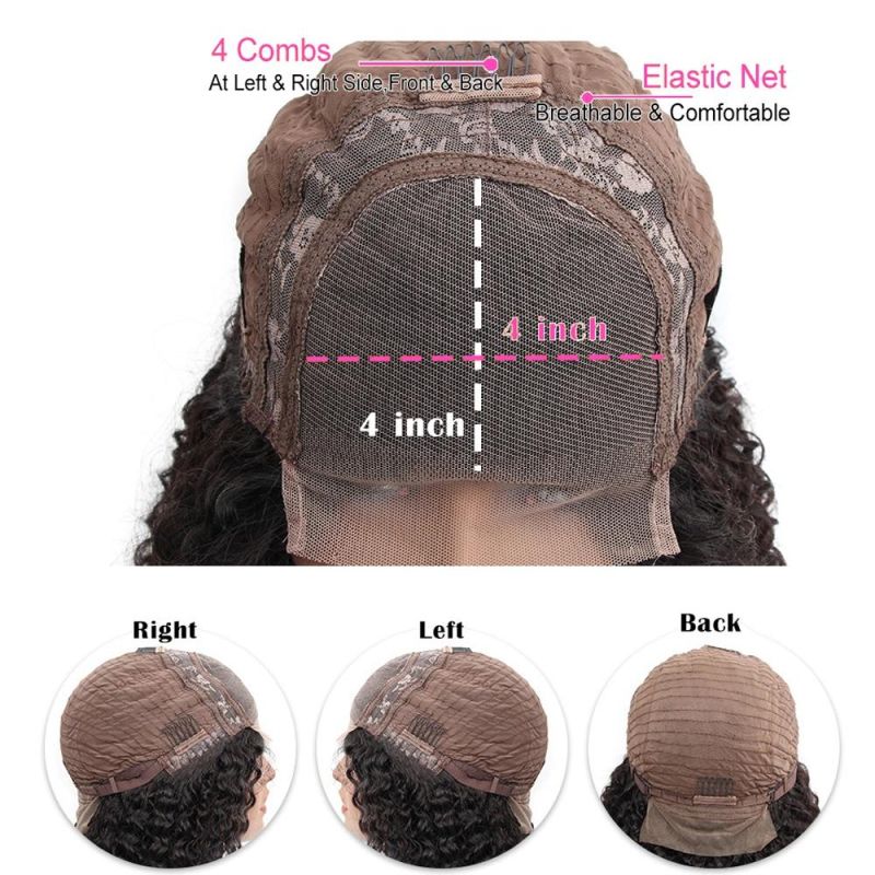 Wholesale Lace Front Wigs Loose Wave Hair Wigs 4X4 Lace Cloure Hair Wigs 150 Density Brazilian Virgin Human Hair Wigs