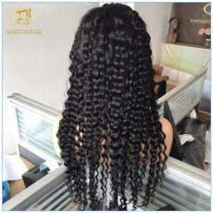 Best Sales Unprocessed Human Virgin Hair Water Wave Black Colour Full Lace Wig in Prepluck Natural Hair Line with Factory Price Fw-021