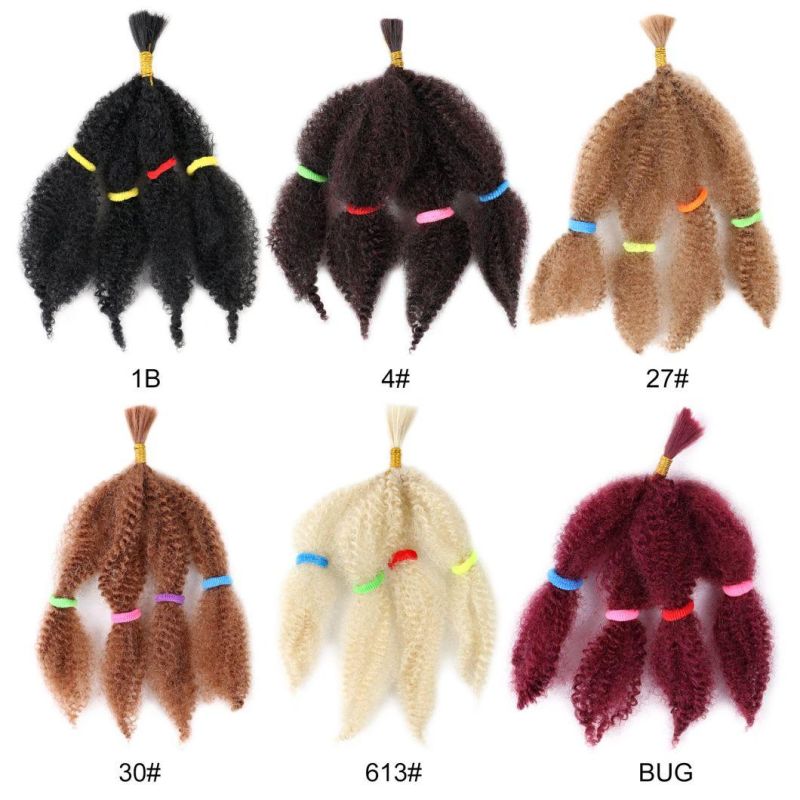 5PCS/Set Synthetic High Temperature Fiber Afro Marley Kinky Curly Crochet Braiding Hair Extension