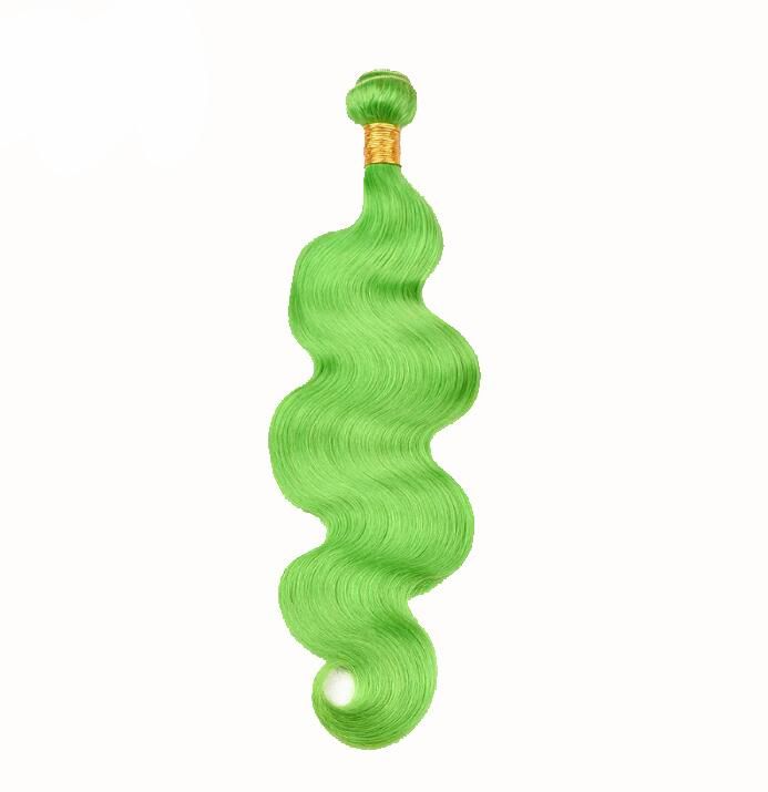 Kbeth Green Color Human Hair Extension Swiss Lace Closure for Black Women 2021 Bouncy Mink Colorful Hand Made Top Quality Hair Weaving Direct Supplier