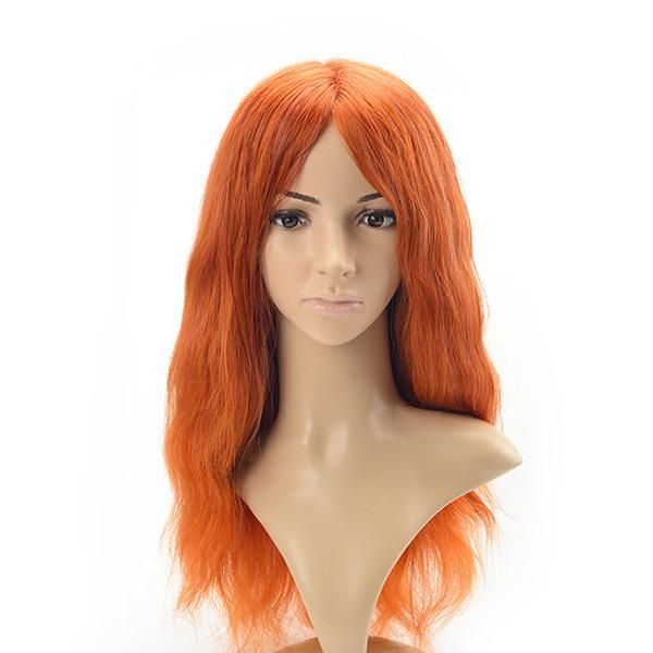 High Quality Red Color Full French Lace No Surgical Hair System