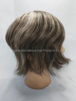 2022 Most Natural Custom Made Clear PU Base Injection Toupee Made of Remy Human Hair