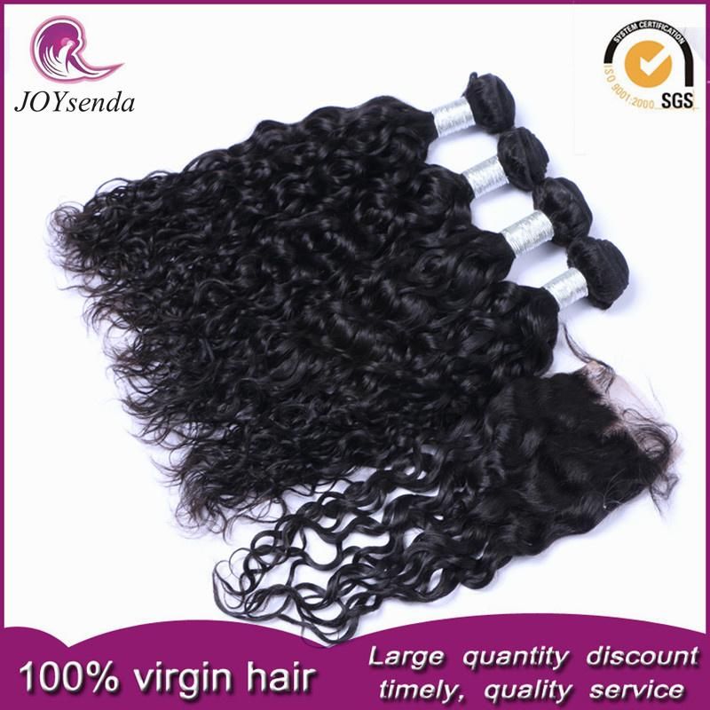 Unprocessed Jerry Curly Closure Virgin Chinese Hair Weave